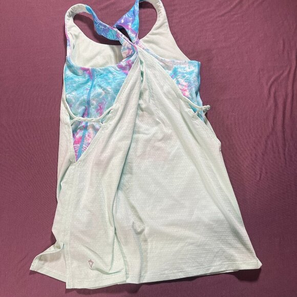 Ivivva (Lululemon) Girl’s Athletic Tank Top in Mint/Blue/Purple- size 14 - Picture 6 of 8